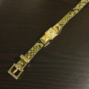 Juicy Couture green bracelet with gold detailing